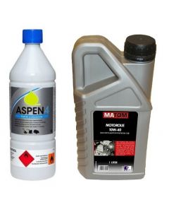 Start & Go set - 1 liter aspen4 en 1 liter motorolie